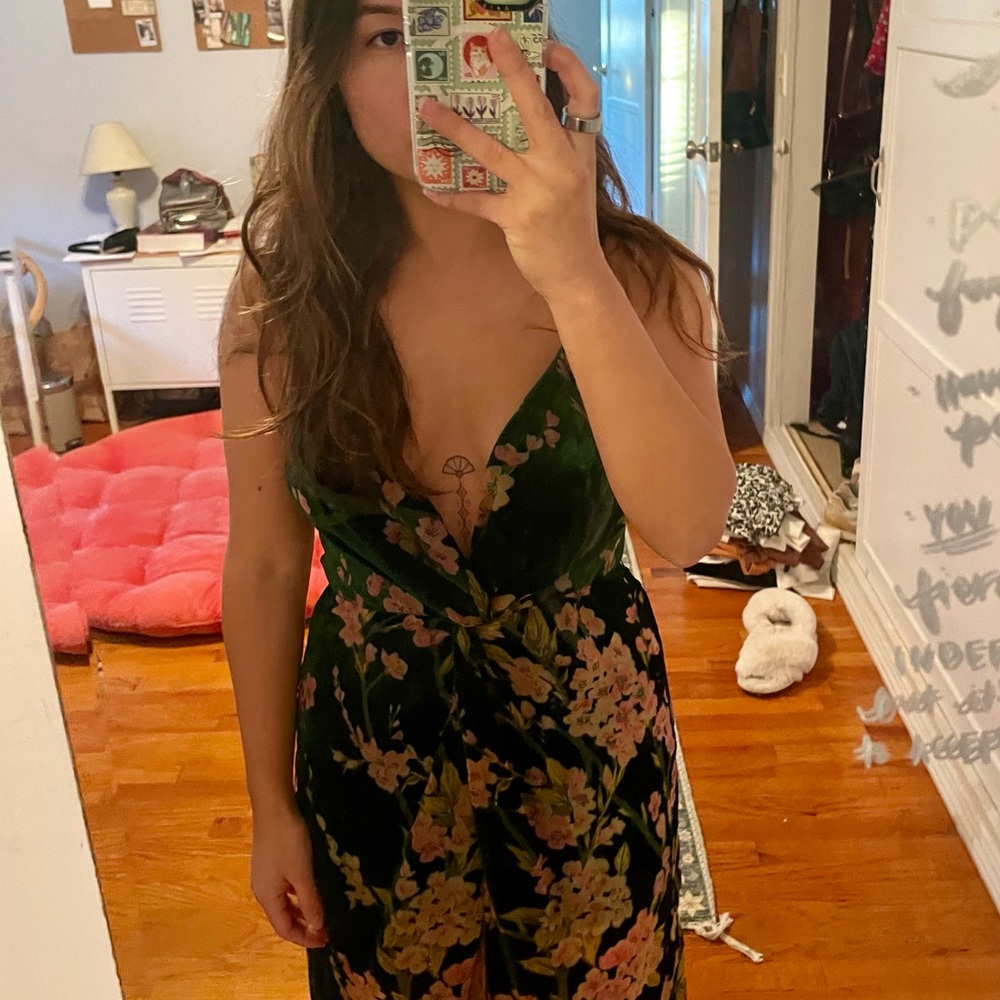 J.O.A. Green and Pink Floral Dress - Picture 4 of 5
